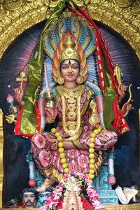 Temple hindou Sri Veeramakaliamman. Sri Mariamman (Maariamma, Mari ou Amman), la déesse hindoue de la pluie du sud de l