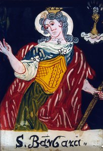 Sainte Barbe, vierge martyre chrétienne, 19e siècle - Unbekannt