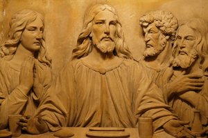 Église Saint-Barthélemy - La Cène dans la chambre baptismale au nord de l