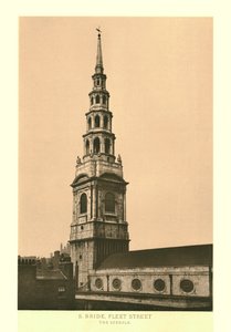 Sainte Bride, Fleet Street, le clocher, milieu-fin du XIXe siècle - Unbekannt
