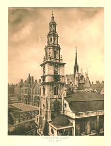 St Clement Danes, Le Clocher, milieu-fin du XIXe siècle