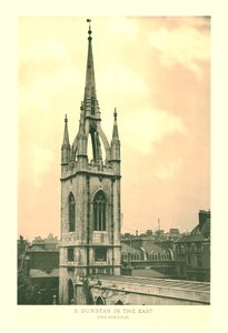 St Dunstan in the East, Le Clocher, milieu-fin du 19ème siècle - Unbekannt