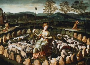 Sainte Geneviève gardant ses moutons, 16e siècle - Unbekannt
