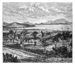 Saint-Christophe, vue prise de Nevis - Unbekannt