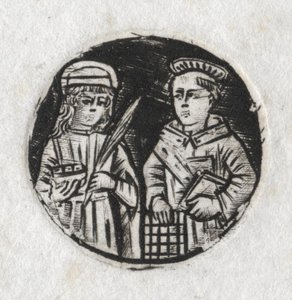 Saint Laurent et Sainte Lucie, vers 1487 - Unbekannt