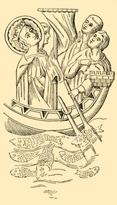 Saint Louis, roi de France, traverse la mer vers la Terre Sainte, XIIIe siècle, c. 1930 - Unbekannt