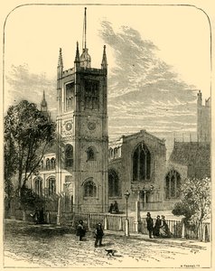 Église Sainte-Marguerite, vue du nord-ouest, 1881