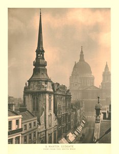 Saint Martin, Ludgate, Vue du Sud-Ouest, milieu-fin 19e siècle - Unbekannt
