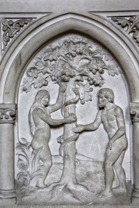 Église catholique Saint-Martin, Villers-sur-Mer, France. Relief. Adam et Ève - Unbekannt