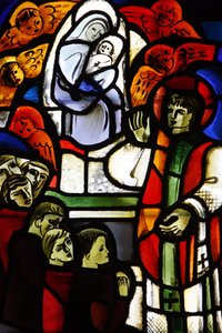 Vitrail représentant Don Bosco dans l