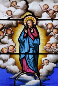 Vitrail dans la cathédrale Saint-Louis : Vierge Marie, Blois, France - Unbekannt