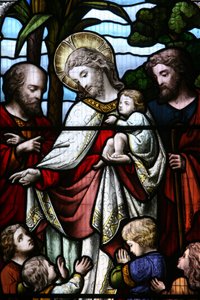 Vitrail représentant Jésus accueillant des enfants, Billingshurst, Grande-Bretagne - Unbekannt