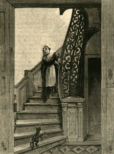 Escalier dans la maison de Southampton, vers 1872