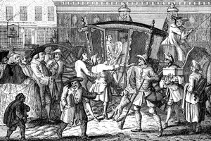 Stand Coachman, ou La Dame hautaine bien ajustée, 1750 - Unbekannt