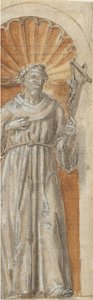 Saint franciscain debout dans une niche, 1650-1700