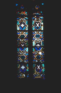 Étoile de David dans une fenêtre d