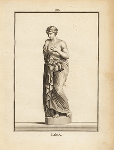 Statue de Léda, princesse étolienne devenue reine de Sparte, séduite par Zeus sous la forme d