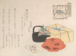 Nature morte, design de Yogoyomi, calendrier pictural, 1816 - Unbekannt