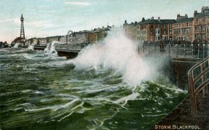 Tempête, Blackpool, Lancashire, vers 1905 - Unbekannt