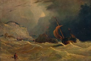 Paysage marin orageux
