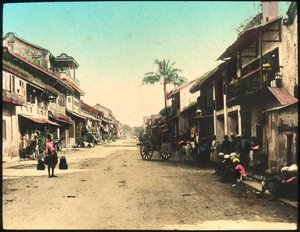 Rue à Rangoon, Birmanie, fin du 19e ou début du 20e siècle - Unbekannt