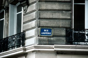 Panneau de rue, Rue Ampère, Paris, France - Unbekannt