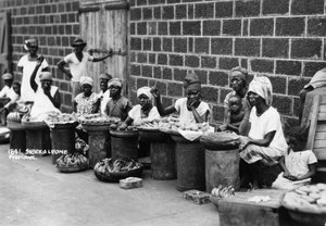 Marchands de rue, Freetown, Sierra Leone, XXe siècle - Unbekannt