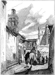 Vue de rue à Tlemcen, Algérie, vers 1890