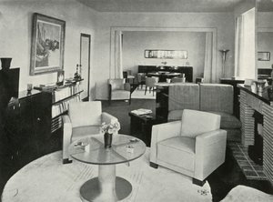 Studio et salle à manger dans une maison à Bruxelles, 1937 - Unbekannt