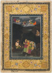 Sultan Ibrahim ibn Adham de Balkh visité par des anges, début XVIIIe siècle - Unbekannt