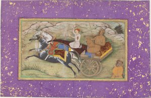 Sultan Salim dans une calèche, vers 1603 - Unbekannt