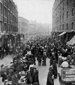 Marché du dimanche, Wentworth Street, East London, vers 1930