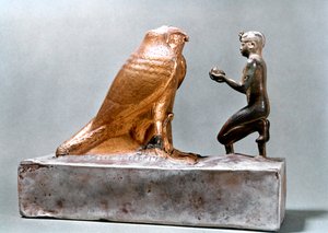 Taharqa devant le faucon Hemen, Égypte ancienne, 7e siècle av. J.-C. - Unbekannt