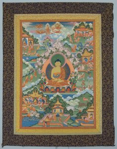 Tangka avec Bouddha, XIXe siècle - Unbekannt
