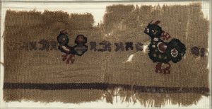 Tapisserie avec oiseaux et lettres grecques - Unbekannt