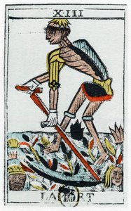 Carte de Tarot de la Mort, le faucheur, tarot Noblet, XVIIe siècle - Unbekannt