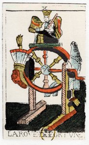 Carte de tarot de La Roue de la Fortune, Tarot de Noblet, 17e siècle - Unbekannt