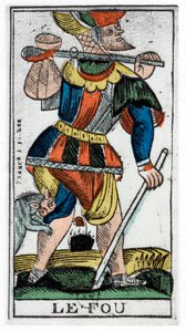 Carte de tarot du Fou, Tarot de Jergot, 17e siècle
