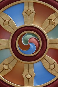 Temple des Mille Bouddhas. Congrégation Dashang Kagyu Ling. Roue du Dharma, La Boulaye, France