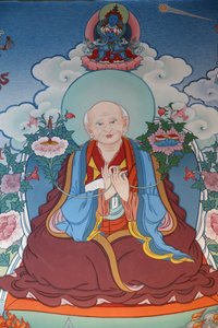 Temple des Mille Bouddhas congrégation Dashang Kagyu Ling Peinture Moine priant, La Boulaye, France - Unbekannt