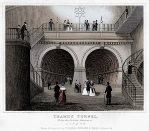 Tunnel de la Tamise, Londres, 19e siècle - Unbekannt
