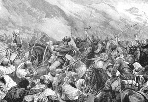 La guerre afghane, 1879 : La mort du major Wigram Battye dans la bataille de Futtehabad..., 1901 - Unbekannt