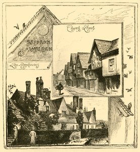 Les hospices, Audley End, et Church Street, Saffron Walden, 1898