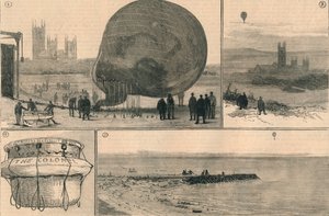 La tentative de voyage en ballon à travers la Manche, 1882 - Unbekannt