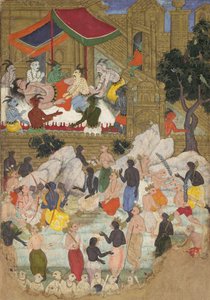 Le réveil de Kumbhakarna dans la ville dorée de Lanka, folio d