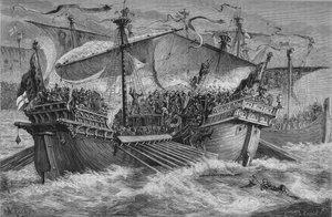 La bataille de Douvres, 24 août 1217, vers 1880 - Unbekannt