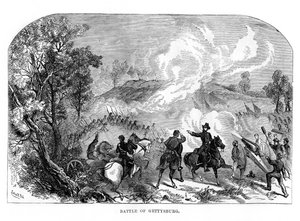 La bataille de Gettysburg, guerre civile américaine, 1-3 juillet 1863, 1872 - Unbekannt