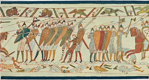 Le début de la bataille de Senlac Tapisserie de Bayeux, 15e siècle, 1902 - Unbekannt