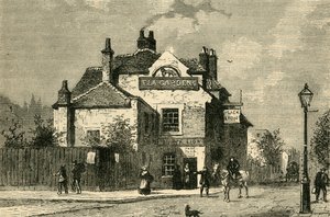 Le Lion Noir, Church Street, Chelsea, en 1820, vers 1876 - Unbekannt