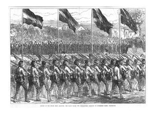 La Black Watch 42e Highlanders marchant vers Governors Green, Portsmouth - Unbekannt